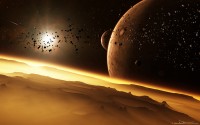 planets in space