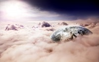 planet in the clouds