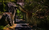 rock formation on trail