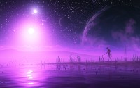 pink fantasy planets