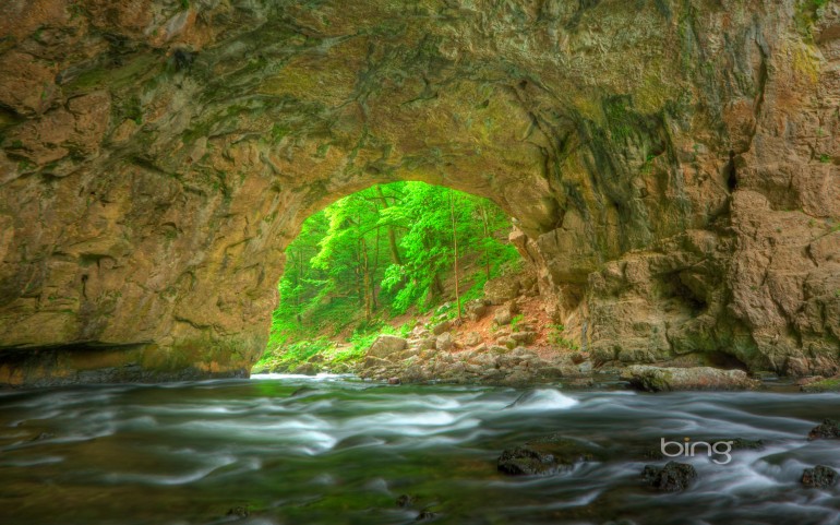 The Large Natural Bridge in Rakov ¦kocjan Regional Park, Slovenia