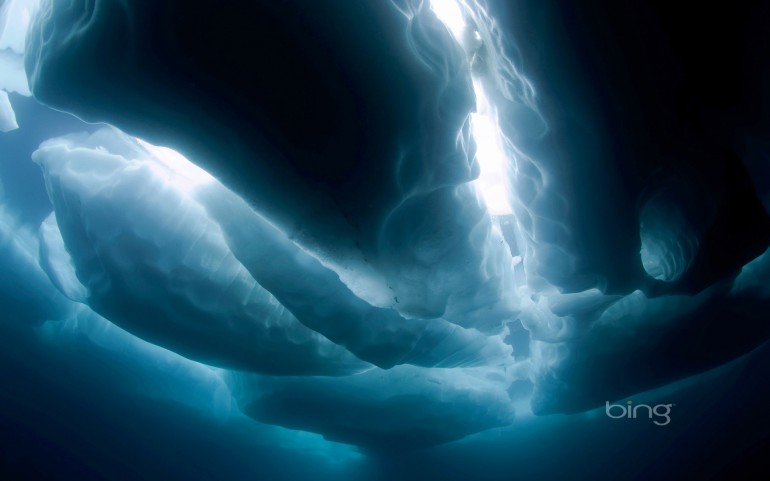 Ice in Lake Sassolo, Sambuco Valley, Ticino, Switzerland