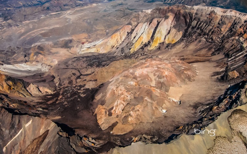 mount saint helen aerial view